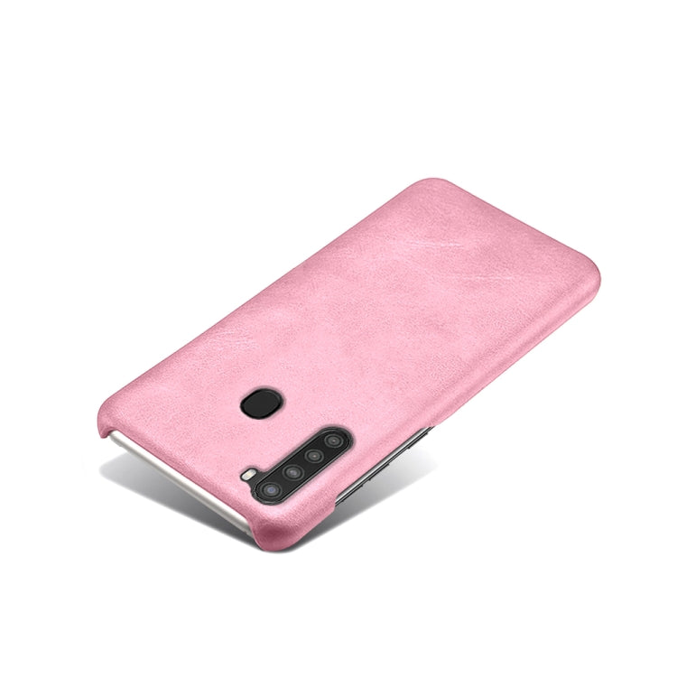 Calf Texture  PC + PU Phone Case For Samsung Galaxy A21
