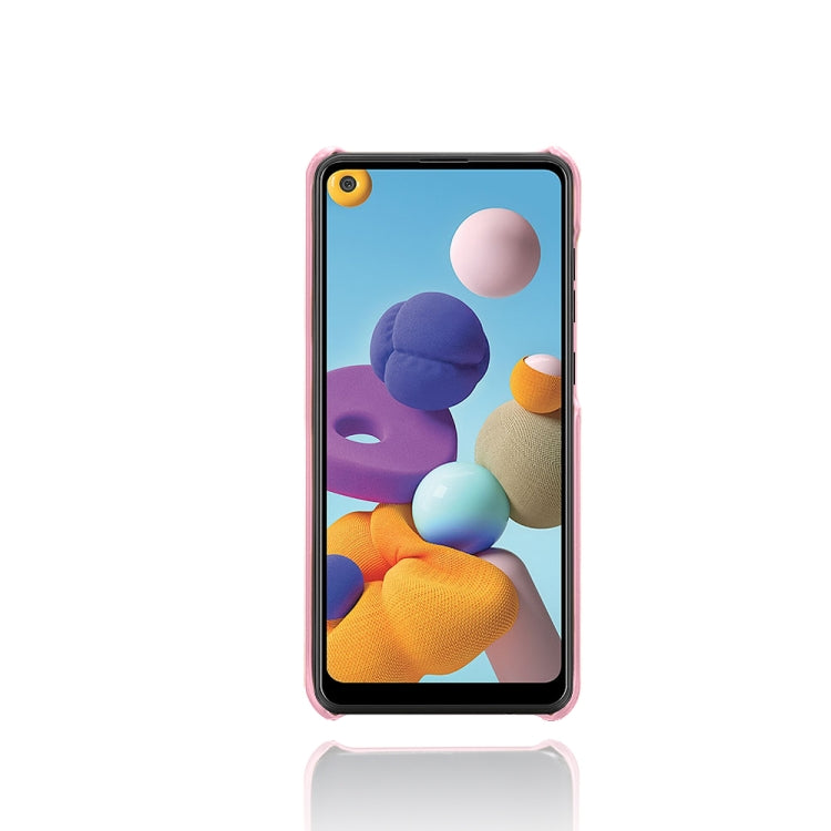 Calf Texture  PC + PU Phone Case For Samsung Galaxy A21