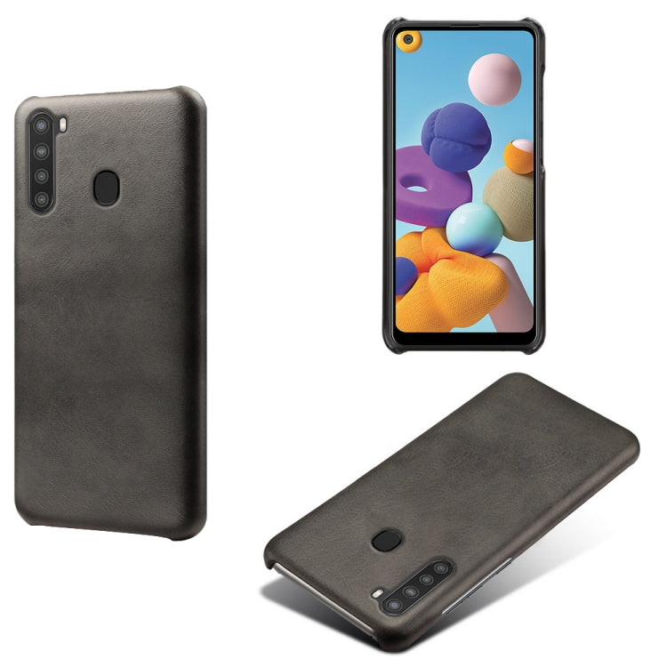 Calf Texture  PC + PU Phone Case For Samsung Galaxy A21