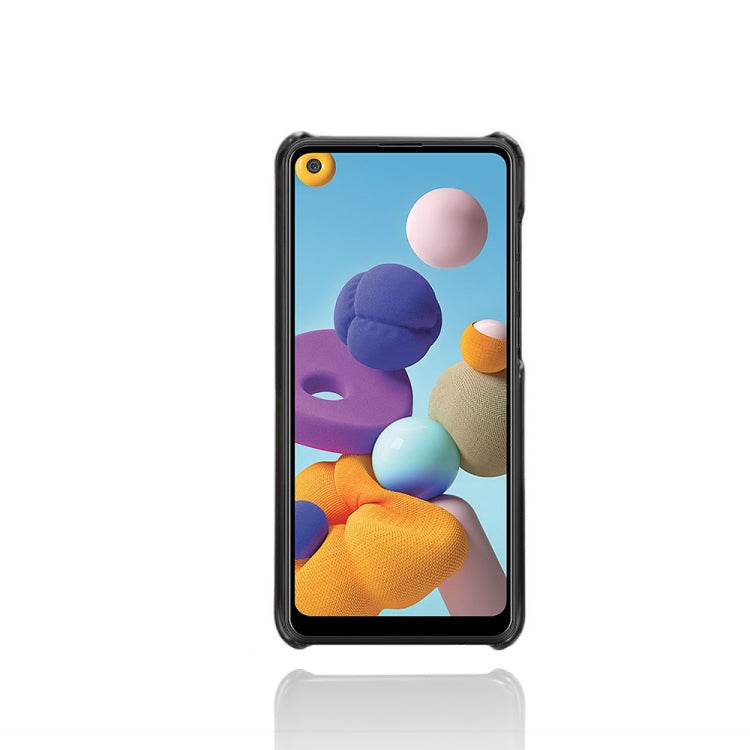 Calf Texture  PC + PU Phone Case For Samsung Galaxy A21