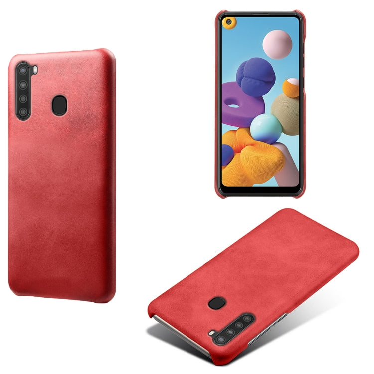 Calf Texture  PC + PU Phone Case For Samsung Galaxy A21