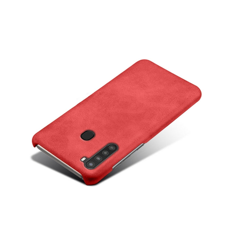 Calf Texture  PC + PU Phone Case For Samsung Galaxy A21