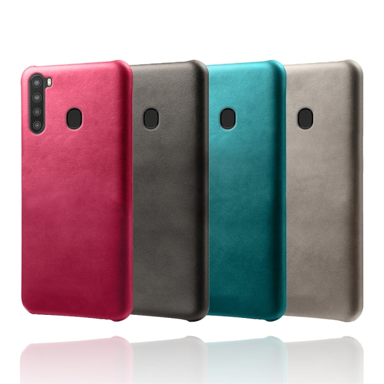 Calf Texture  PC + PU Phone Case For Samsung Galaxy A21
