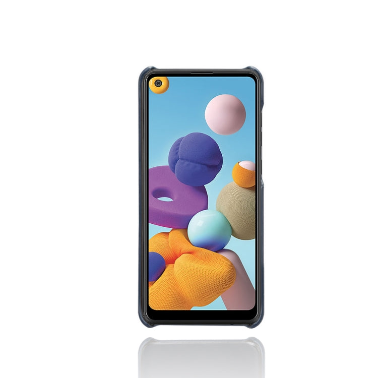 Calf Texture  PC + PU Phone Case For Samsung Galaxy A21