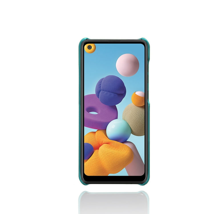 Calf Texture  PC + PU Phone Case For Samsung Galaxy A21