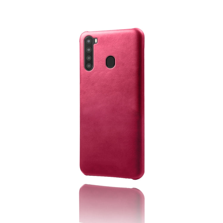 Calf Texture  PC + PU Phone Case For Samsung Galaxy A21