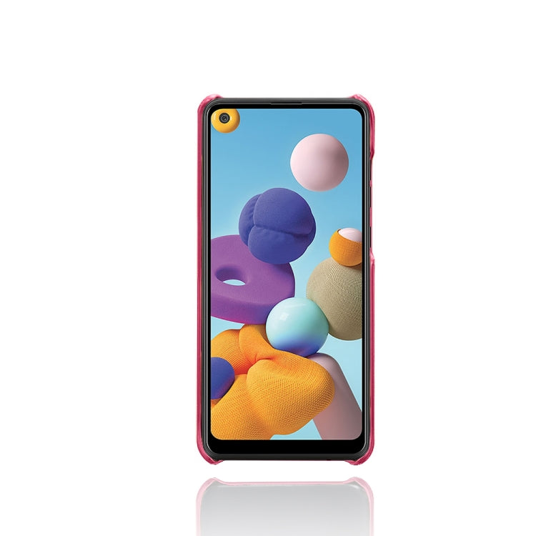 Calf Texture  PC + PU Phone Case For Samsung Galaxy A21