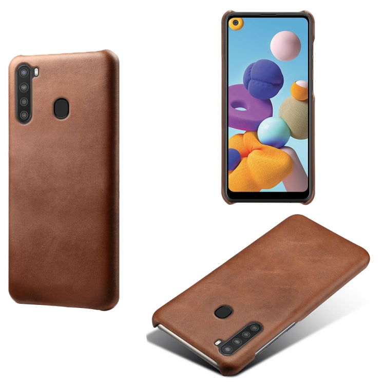 Calf Texture  PC + PU Phone Case For Samsung Galaxy A21
