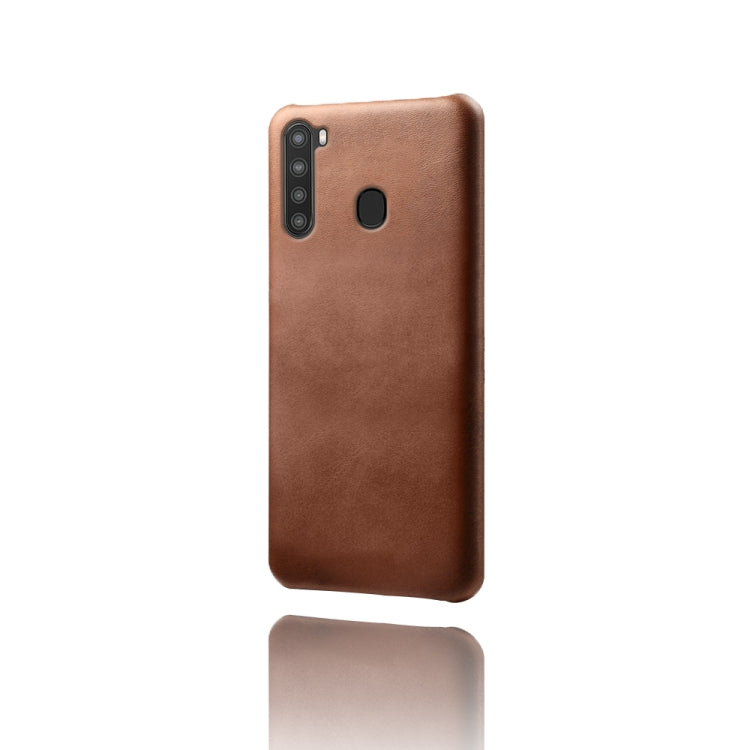 Calf Texture  PC + PU Phone Case For Samsung Galaxy A21