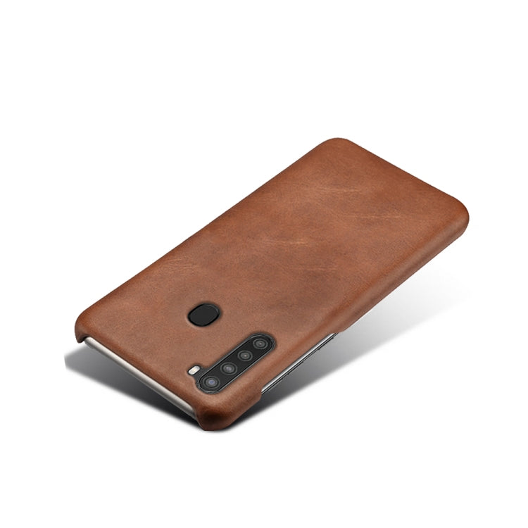 Calf Texture  PC + PU Phone Case For Samsung Galaxy A21