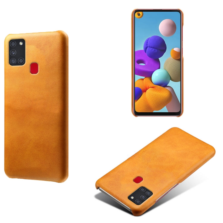 Calf Texture  PC + PU Phone Case For Samsung Galaxy A21S