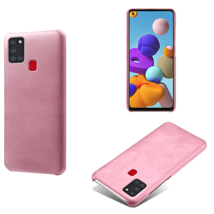 Calf Texture  PC + PU Phone Case For Samsung Galaxy A21S