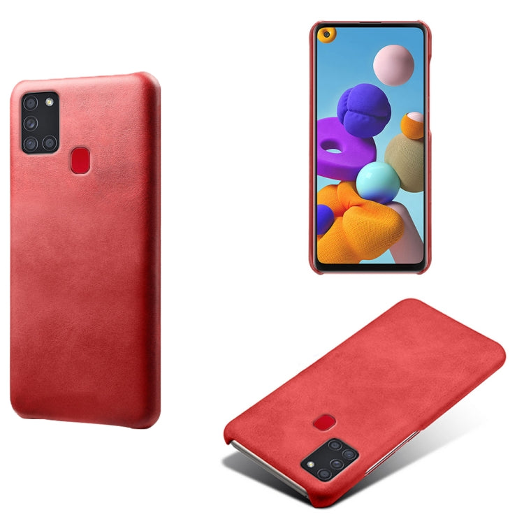 Calf Texture  PC + PU Phone Case For Samsung Galaxy A21S