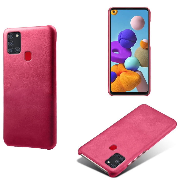 Calf Texture  PC + PU Phone Case For Samsung Galaxy A21S