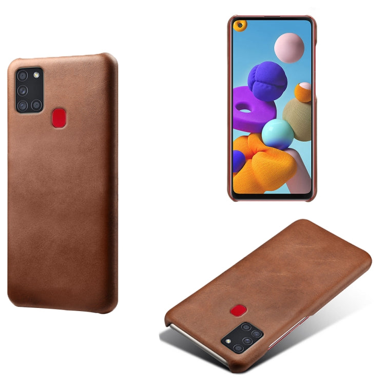 Calf Texture  PC + PU Phone Case For Samsung Galaxy A21S