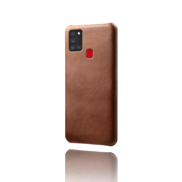 Calf Texture  PC + PU Phone Case For Samsung Galaxy A21S