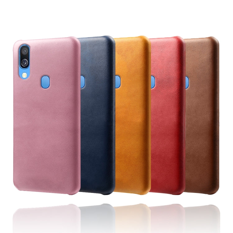 Calf Texture  PC + PU Phone Case For Samsung Galaxy A40