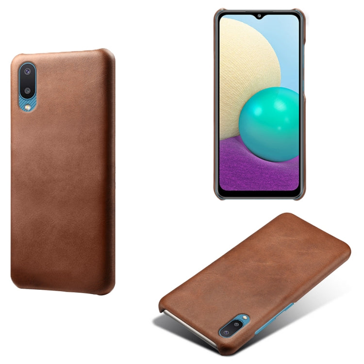 For Samsung Galaxy M02 / A02 Calf Texture  PC + PU Phone Case