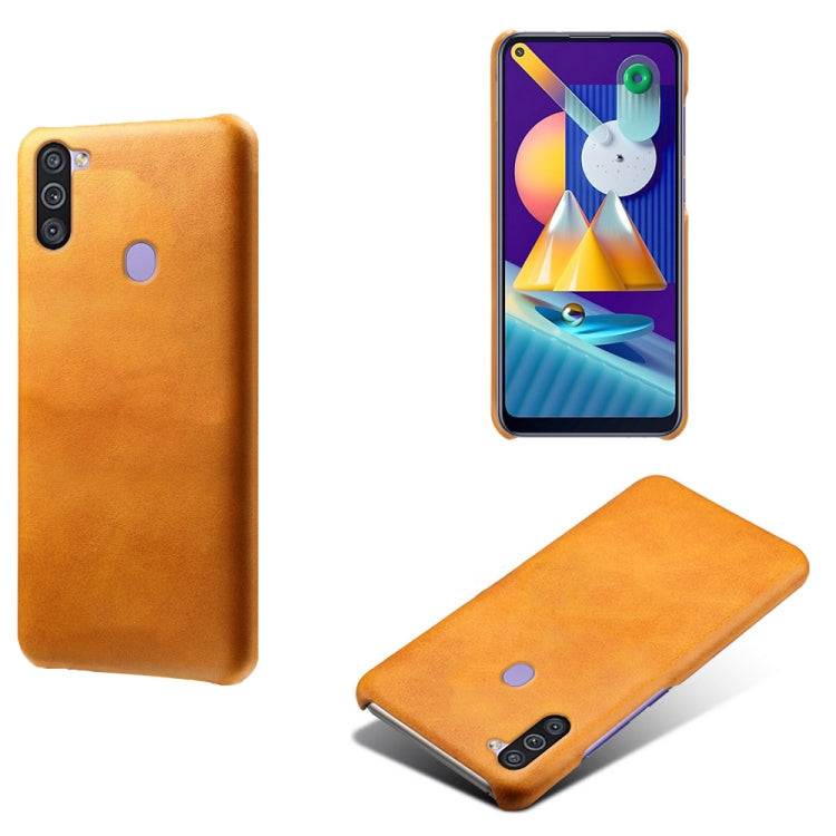 For Samsung Galaxy M11 Calf Texture  PC + PU Phone Case