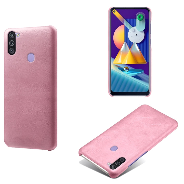 For Samsung Galaxy M11 Calf Texture  PC + PU Phone Case