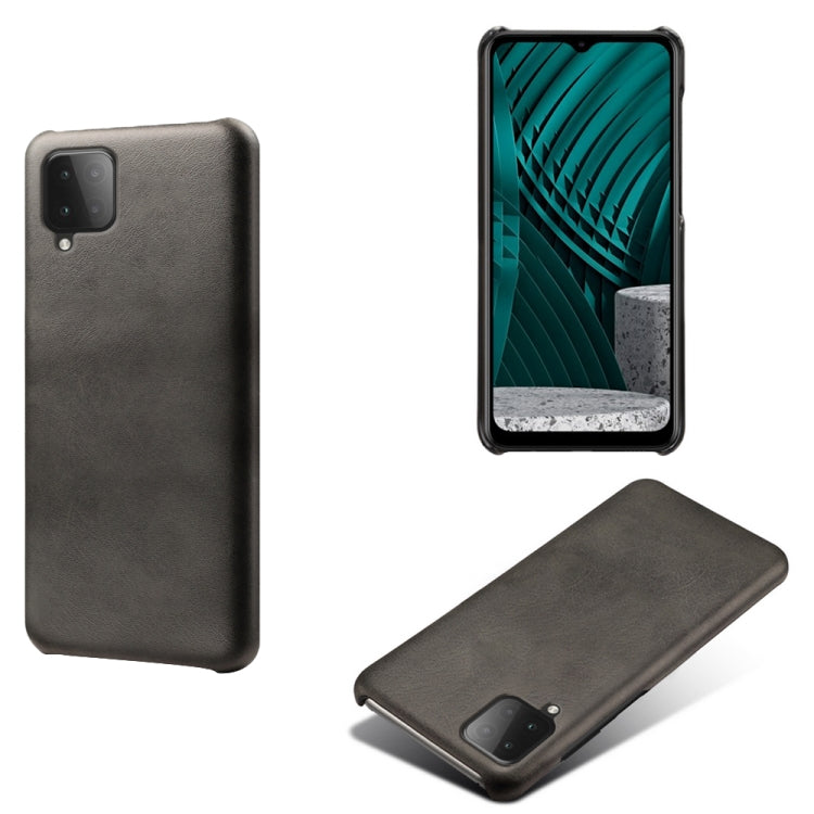 For Samsung Galaxy M12 Calf Texture  PC + PU Phone Case