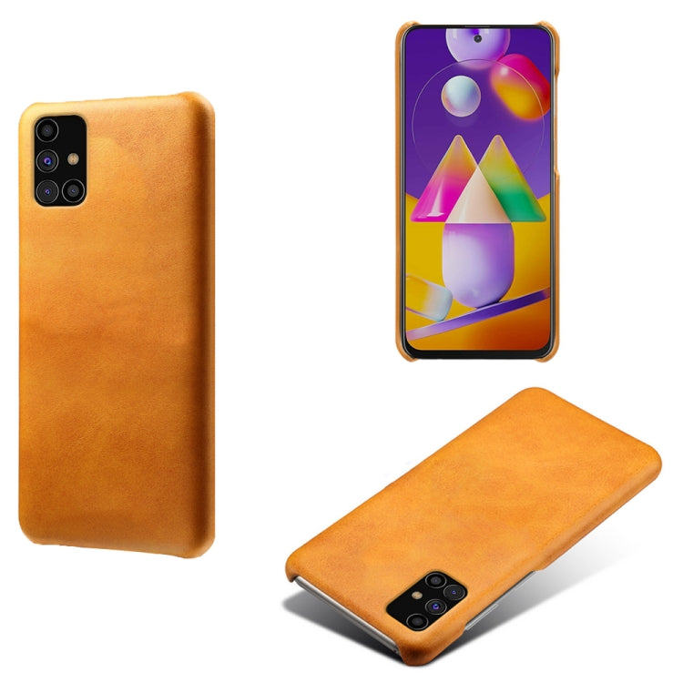 For Samsung Galaxy M31S Calf Texture  PC + PU Phone Case
