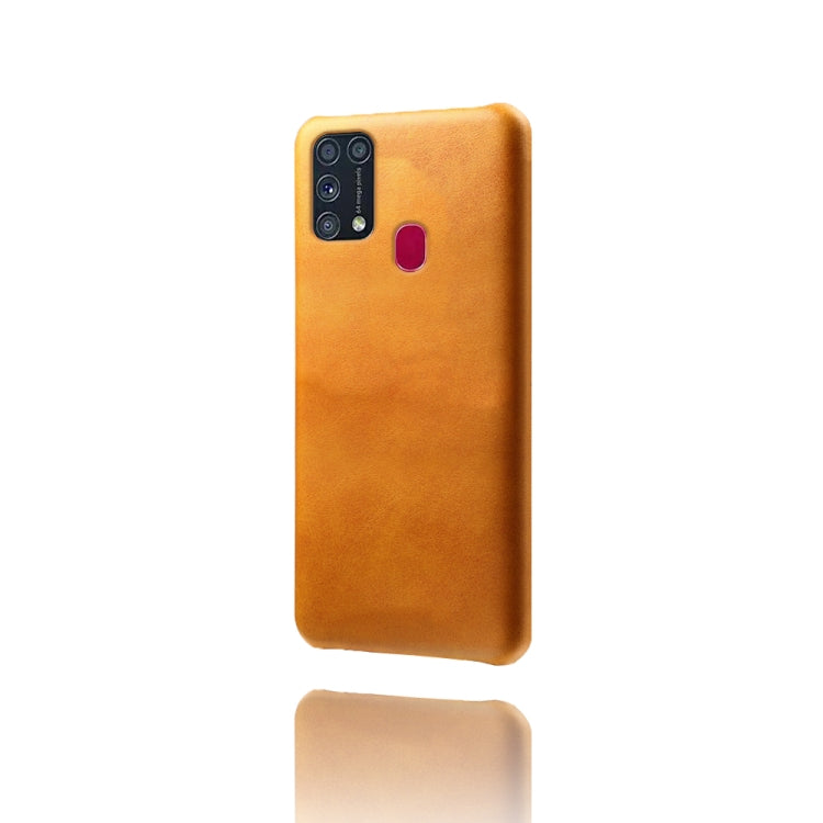 For Samsung Galaxy M31(With Fingerprint) Calf Texture  PC + PU Phone Case