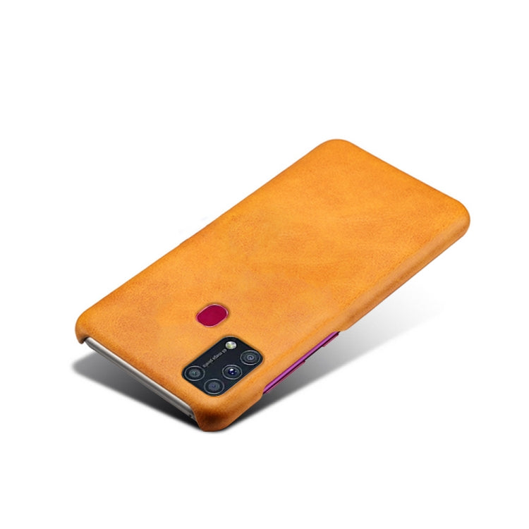 For Samsung Galaxy M31(With Fingerprint) Calf Texture  PC + PU Phone Case