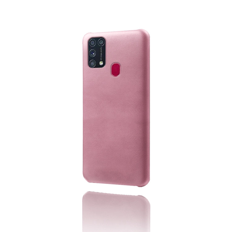 For Samsung Galaxy M31(With Fingerprint) Calf Texture  PC + PU Phone Case