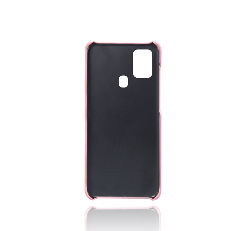 For Samsung Galaxy M31(With Fingerprint) Calf Texture  PC + PU Phone Case
