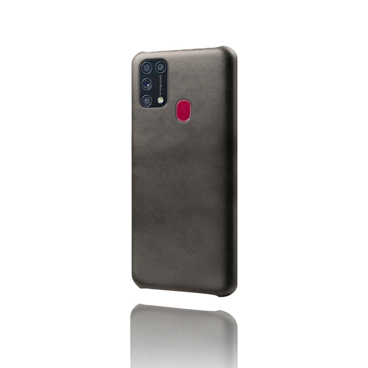 For Samsung Galaxy M31(With Fingerprint) Calf Texture  PC + PU Phone Case