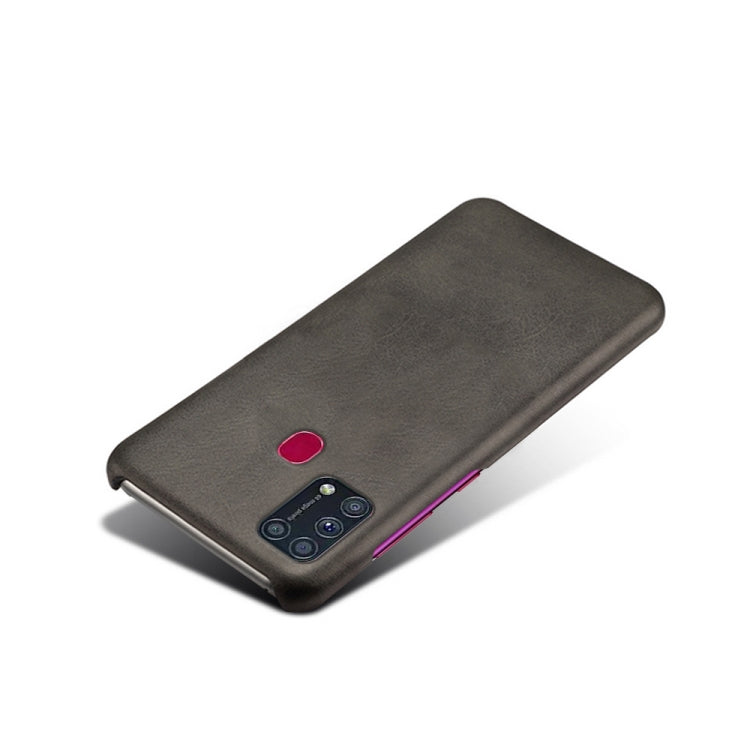 For Samsung Galaxy M31(With Fingerprint) Calf Texture  PC + PU Phone Case