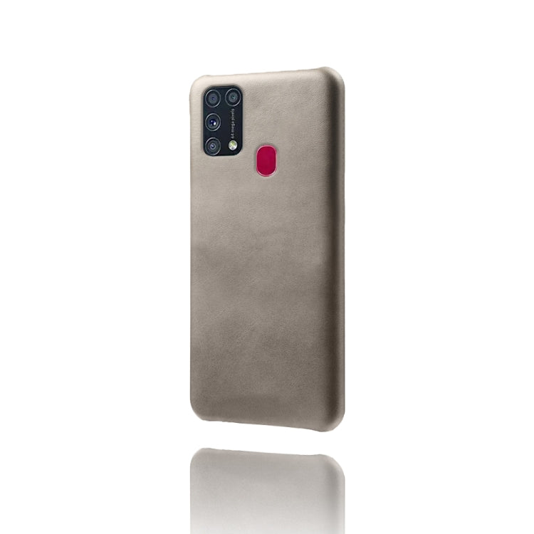 For Samsung Galaxy M31(With Fingerprint) Calf Texture  PC + PU Phone Case