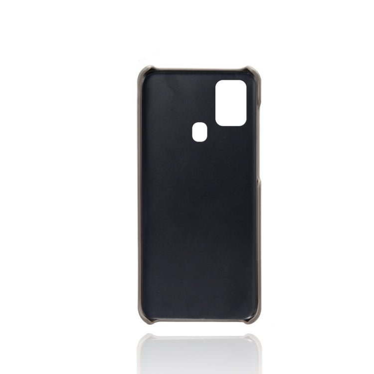 For Samsung Galaxy M31(With Fingerprint) Calf Texture  PC + PU Phone Case