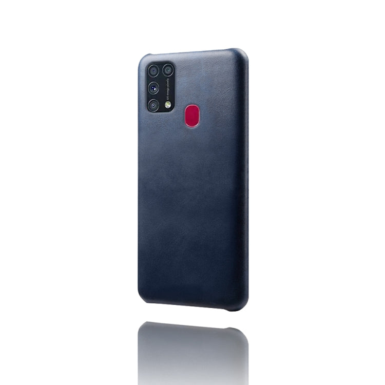 For Samsung Galaxy M31(With Fingerprint) Calf Texture  PC + PU Phone Case