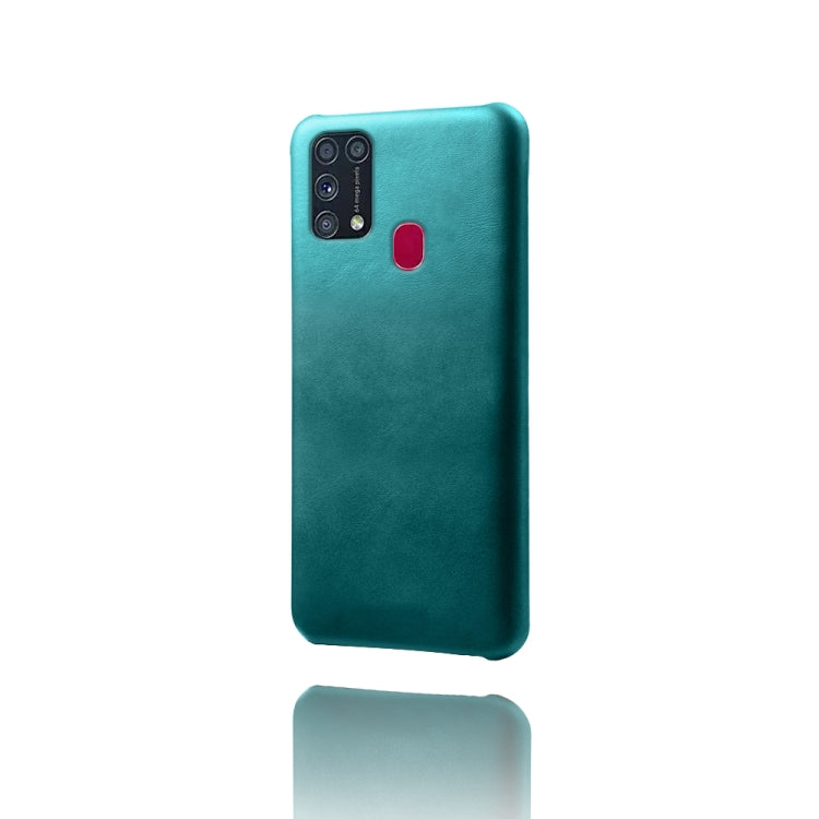 For Samsung Galaxy M31(With Fingerprint) Calf Texture  PC + PU Phone Case