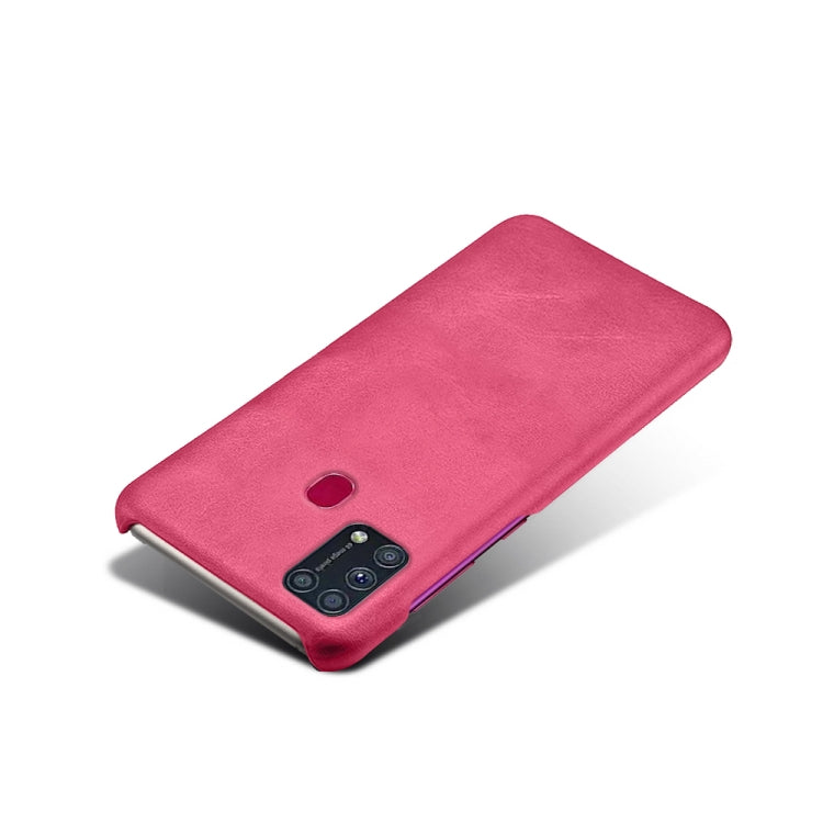 For Samsung Galaxy M31(With Fingerprint) Calf Texture  PC + PU Phone Case