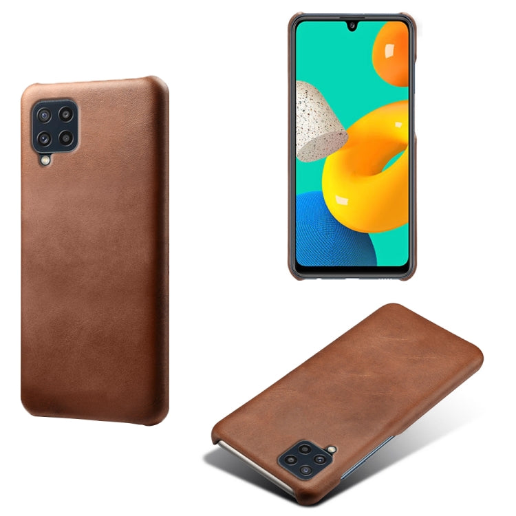 For Samsung Galaxy M32 Calf Texture  PC + PU Phone Case