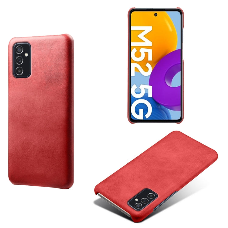For Samsung Galaxy M52 5G Calf Texture  PC + PU Phone Case