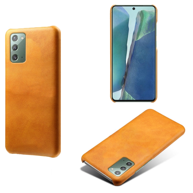 For Samsung Galaxy Note20 Calf Texture  PC + PU Phone Case