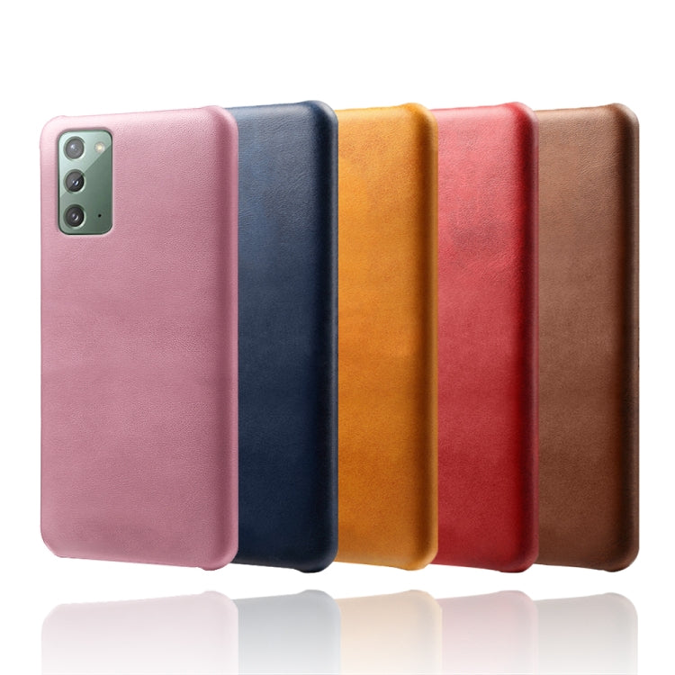 For Samsung Galaxy Note20 Calf Texture  PC + PU Phone Case