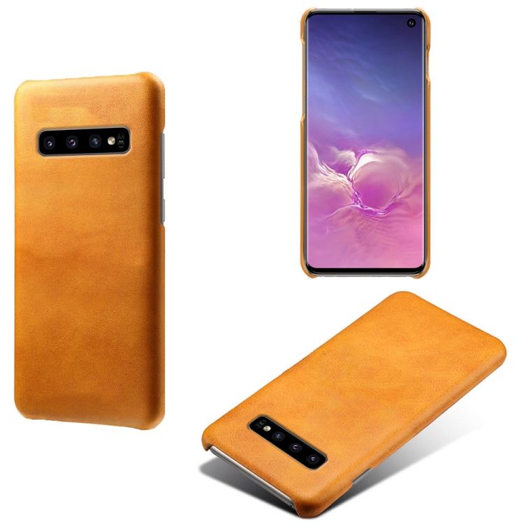 For Samsung Galaxy S10 Calf Texture  PC + PU Phone Case