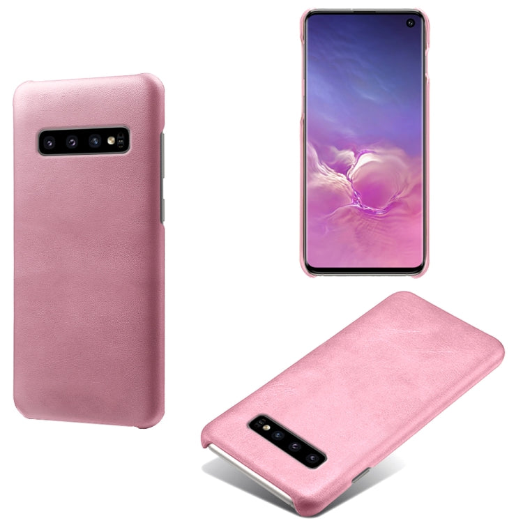 For Samsung Galaxy S10 Calf Texture  PC + PU Phone Case