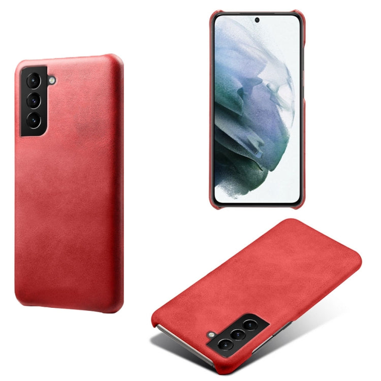 For Samsung Galaxy S21 FE Calf Texture  PC + PU Phone Case