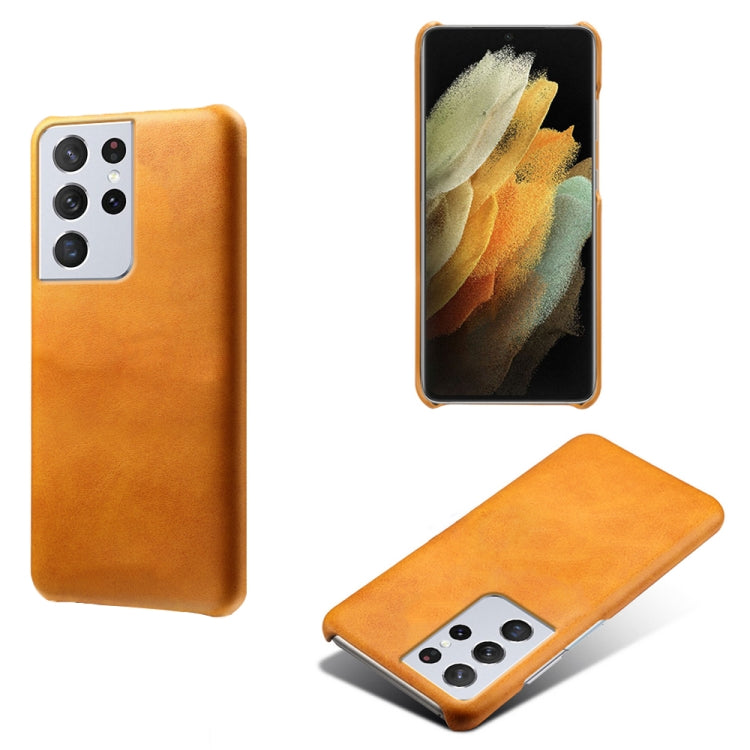 For Samsung Galaxy S21 Ultra 5G Calf Texture  PC + PU Phone Case