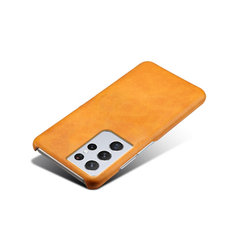 For Samsung Galaxy S21 Ultra 5G Calf Texture  PC + PU Phone Case