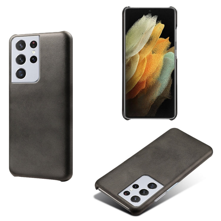 For Samsung Galaxy S21 Ultra 5G Calf Texture  PC + PU Phone Case