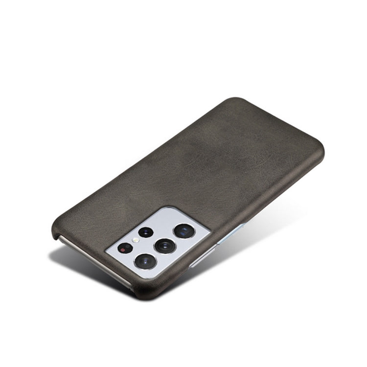 For Samsung Galaxy S21 Ultra 5G Calf Texture  PC + PU Phone Case