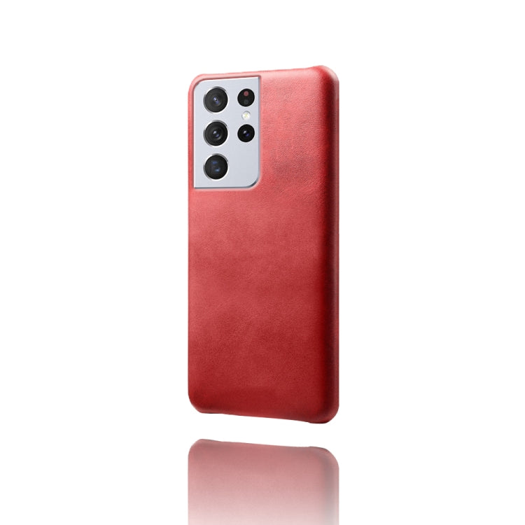 For Samsung Galaxy S21 Ultra 5G Calf Texture  PC + PU Phone Case