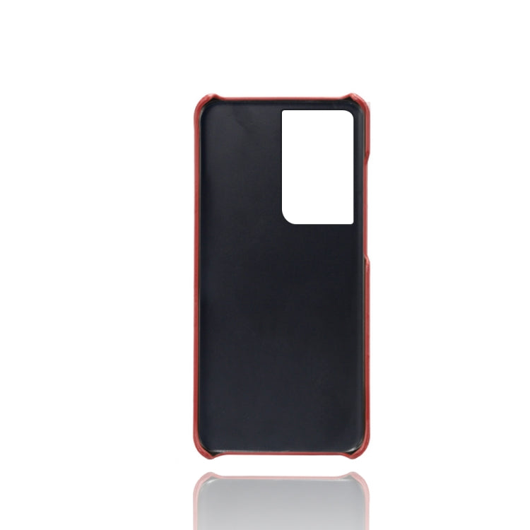 For Samsung Galaxy S21 Ultra 5G Calf Texture  PC + PU Phone Case